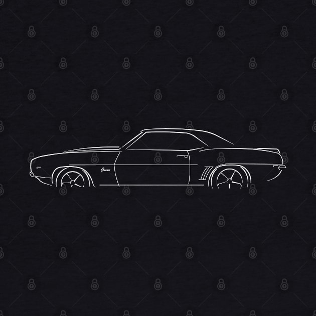 1969 Chevy Camaro - profile stencil, white by mal_photography